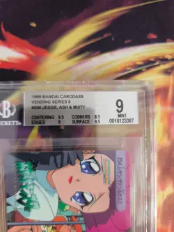 Pokemon Card Japanese Carddass Vending Anime BGS Beckett 9 Jessie Ash Misty - Image 4