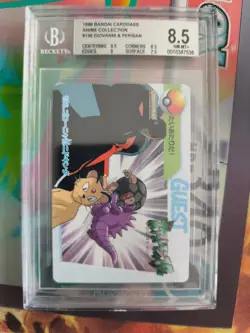 Pokemon Card Japanese Carddass Vending Anime BGS Beckett 8.5 Giovanni Persian - Image 2