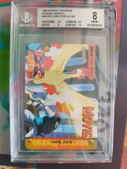 Pokemon Card Japanese Carddass Vending Anime BGS Beckett 8 Moltres Ash Movie - Image 2