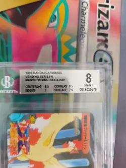 Pokemon Card Japanese Carddass Vending Anime BGS Beckett 8 Moltres Ash Movie - Image 4