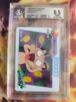 Pokemon Card Japanese Carddass Vending Anime BGS Beckett 8.5 Meowth Mauzi #48 - Image 2