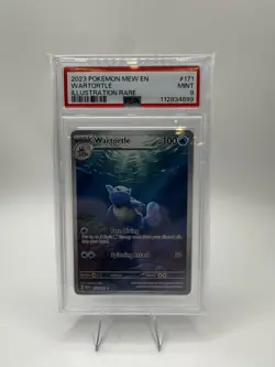 Pokemon Wartortle Illustration Rare Card 171/165 English SV 151 PSA 9 - Image 1