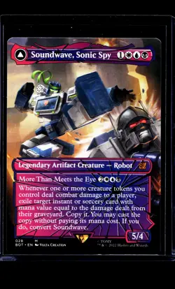 2022 MTG Magic The Gathering Transformers Shattered Glass 28 Soundwave Sonic Spy - Image 1