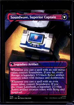 2022 MTG Magic The Gathering Transformers Shattered Glass 28 Soundwave Sonic Spy - Image 2