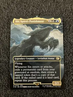 Magic The Gathering MTG - Sin, Spira's Punishment (Borderless) - FIN - Image 1
