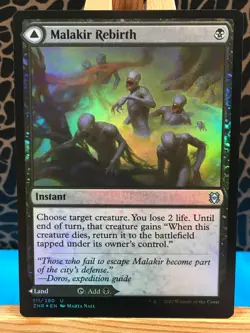 MTG - Malakir Rebirth. Zendikar Rising. Foil - UnCommon - Black Instant / Land. - Image 1