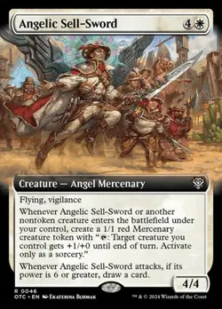 Angelic Sell-Sword - Extended Art OTJC NM MTG - Image 1