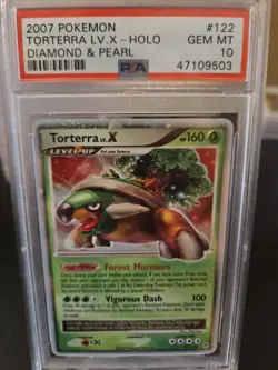 Pokemon Torterra Lv.X Diamond & Pearl Ultra Rare #122 PSA 10 Gem Mint - Image 1
