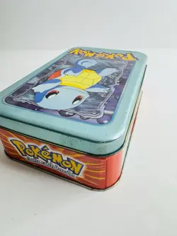 Vintage 1999 Pokemon Squirtle Topps Animation Edition Empty Tin Only - Image 4