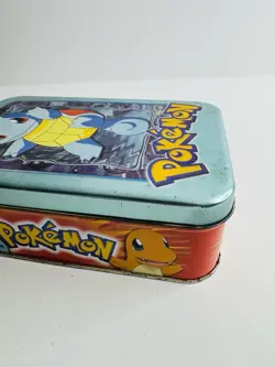 Vintage 1999 Pokemon Squirtle Topps Animation Edition Empty Tin Only - Image 5