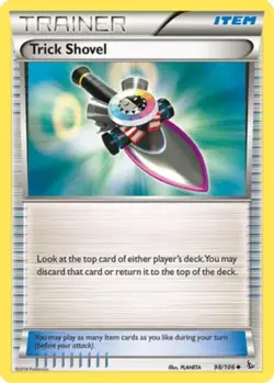 Heavily Played, English Pokemon Trick Shovel - 98/106 - Uncommon XY - Flashfire - Image 1