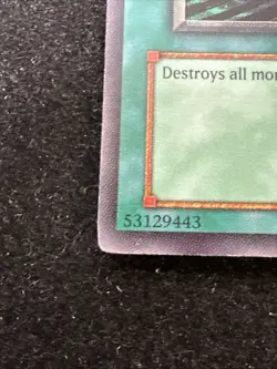 Yugioh! LP Dark Hole LOB-052 Super Rare - Unlimited Edition Lightly Played - Image 3