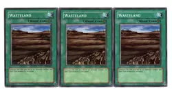 Yugioh- 3X Wasteland - Common - Unlimited - LOB-047 - Light Play - Image 1
