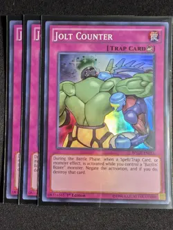 Yugioh - 3x Jolt Counter WSUP-EN015 1st Edition Super Rare NM - Image 1
