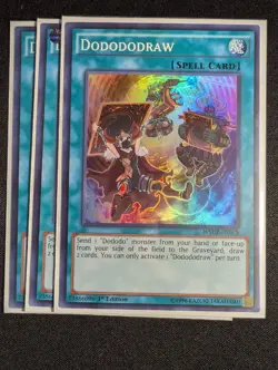 Yugioh - 3x Dodododraw WSUP-EN008 1st Edition Super Rare NM - Image 1