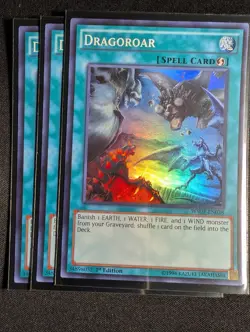 Yugioh - 3x Dragoroar WSUP-EN038 1st Edition Super Rare NM - Image 1