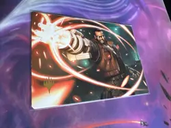 Barret Wallace - Art Series Gold Stamped - 8/53 - Final Fantasy MTG - Art Card - Image 3