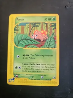 Pokemon Aquapolis Paras Card 99/147 Common, Near Mint Condition - Image 1