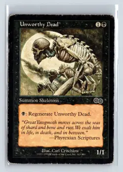 UNWORTHY DEAD - MTG Magic the Gathering Card - Urza's Saga - Common - Image 1