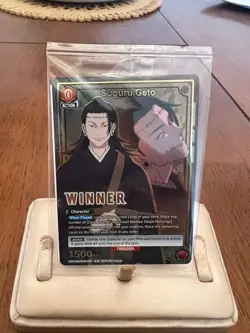 Union Arena Suguru Geto Alternate Art Winner Foil Card UEPR/JJK-3-037 English - Image 1