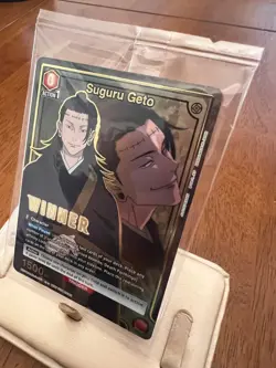 Union Arena Suguru Geto Alternate Art Winner Foil Card UEPR/JJK-3-037 English - Image 3