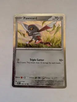 Pawniard 148/197 - 2023 Obsidian Flames Promo Cosmos Holo Pokemon Card - Image 1