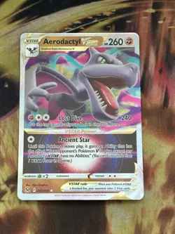 Aerodactyl Vstar 093/196 Lost Origin Holo Pokemon Card NM - Image 1