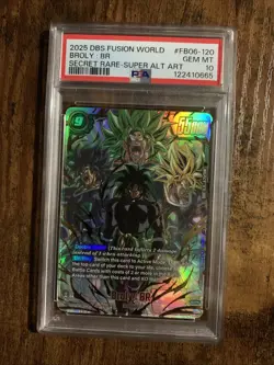 2025 DRAGON BALL SUPER CARD GAME FUSION WORLD RIVALS CLASH BROLY : BR PSA 10 - Image 1