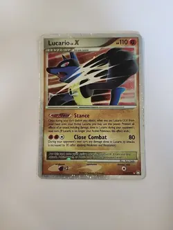 Pokemon TCG Lucario LV.X Holofoil Card Mysterious Treasures 122/123 - Image 1