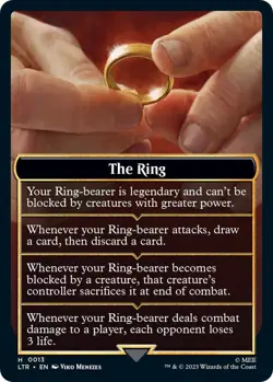 MTG The Ring Helper Card Lord of the Rings Common Helper Card NM - Image 1