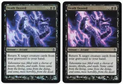 Death Denied x2 2x 2005 Saviors of Kamigawa FOIL Black Instant MTG NM AZ1 - Image 1