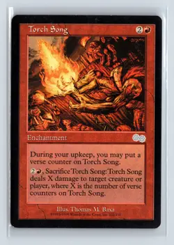 TORCH SONG - MTG Magic the Gathering Card - Urza's Saga - Uncommon - Image 1