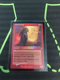 MTG Magic The Gathering Guttersnipe Foil Retro Frame Goblin Red Commander - Image 1