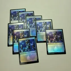 9x MTG Snow-Covered Island 279/285 Khm Kaldheim Land Foil Lot - Image 1