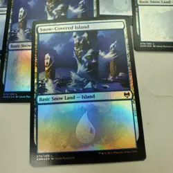9x MTG Snow-Covered Island 279/285 Khm Kaldheim Land Foil Lot - Image 2