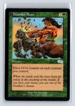 TITANIA'S BOON - MTG Magic the Gathering Card - Urza's Saga - Uncommon - Image 1