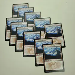Lot of 11x Snow-Covered Mountain #283 - KHM Kaldheim Basic Land MTG Magic NM - Image 1