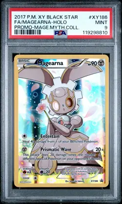 2017 POKEMON XY BLACK STAR PROMO MAGEARNA #XY186 HOLO PSA 9 MINT #119298810 - Image 1
