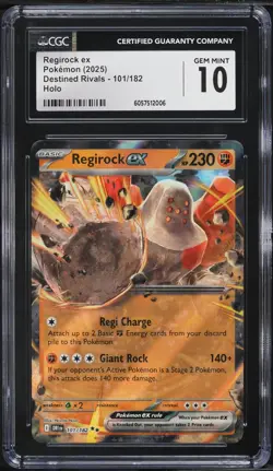 2025 Pokemon SV Destined Rivals Holo Regirock ex #101 CGC 10 GEM MINT - Image 1