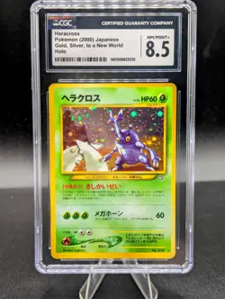 Heracross Pokemon 2000 CGC 8.5 Japanese Gold Silver To A New World Holo NM - Image 1