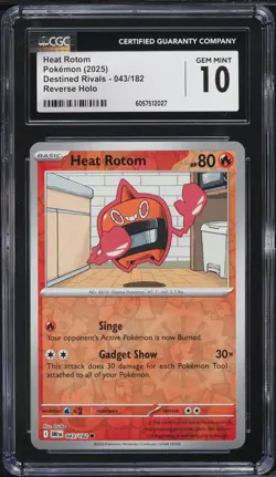 2025 Pokemon SV Destined Rivals Reverse Holo Heat Rotom #43 CGC 10 GEM MINT - Image 1