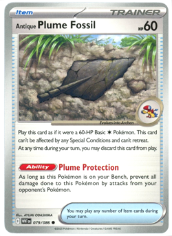 Antique Plume Fossil - 079/086 - White Flare - NM/M - Pokemon TCG - English - Image 1