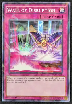Wall of Disruption 1996 1st Edition Shatterfoil Rare Yugioh Card SP15-EN049 (NM) - Image 1