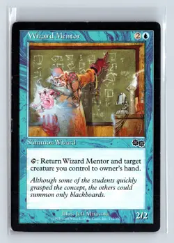 WIZARD MENTOR - MTG Magic the Gathering Card - Urza's Saga - Common - Image 1