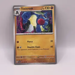 Toxicroak Sv02: Paldea Evolved 115/193 Pokemon Card - Image 1