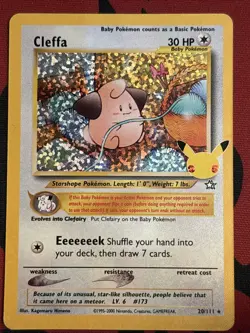 Cleffa - 20/111 - Pokemon Celebrations Classic Collection Holo Rare Card NM - Image 1