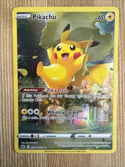 Pikachu - GG30/GG70 - Pokemon Crown Zenith Galarian Gallery Holo Card NM - Image 1