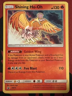 Shining Ho-oh - SM70 - Black Star Secret Rare Promo Legends - Pokemon Card - NM - Image 1