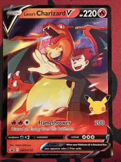Lance's Charizard V - SWSH133 - Pokemon Sword & Shield Promo Ultra Rare Card NM - Image 1