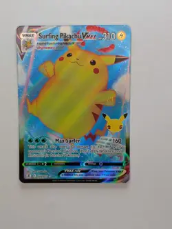 Surfing Pikachu VMAX - 009/025 - Pokemon Celebrations Sword Shield Rare Card NM - Image 1